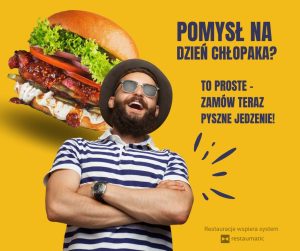 Grafika do social mediów na Dzień Chłopaka - burger