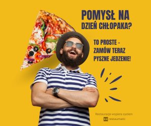 Grafika do social mediów na Dzień Chłopaka - pizza