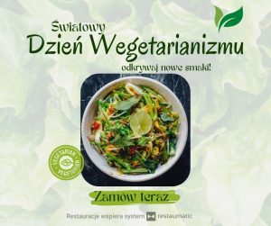 Grafika do social mediów na Dzień Wegetarianizmu - sałatka