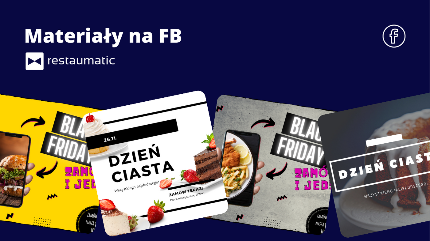 Materiały na FB | Dzień Ciasta, Black Friday