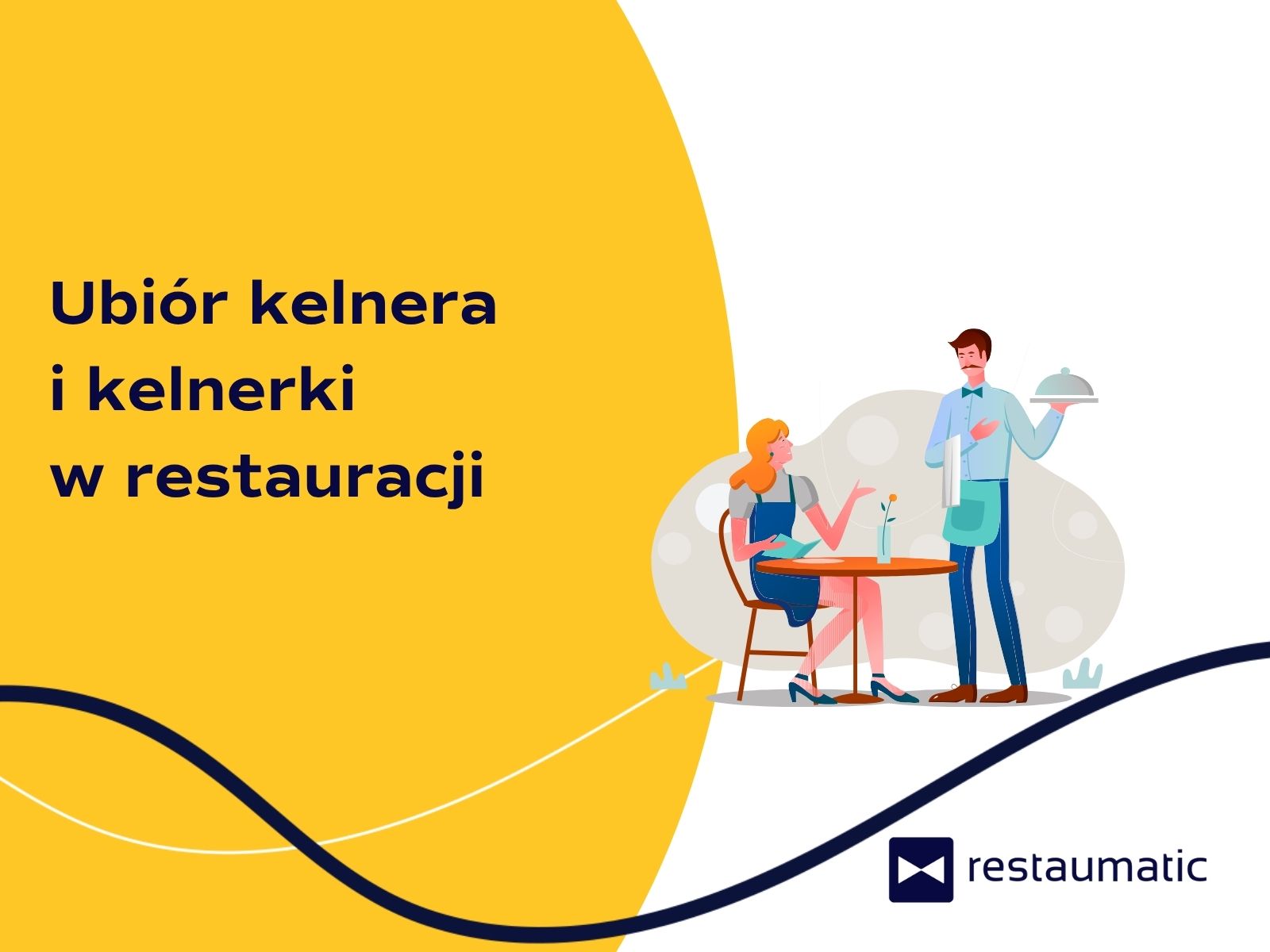 Ubiór kelnera i kelnerki w restauracji.